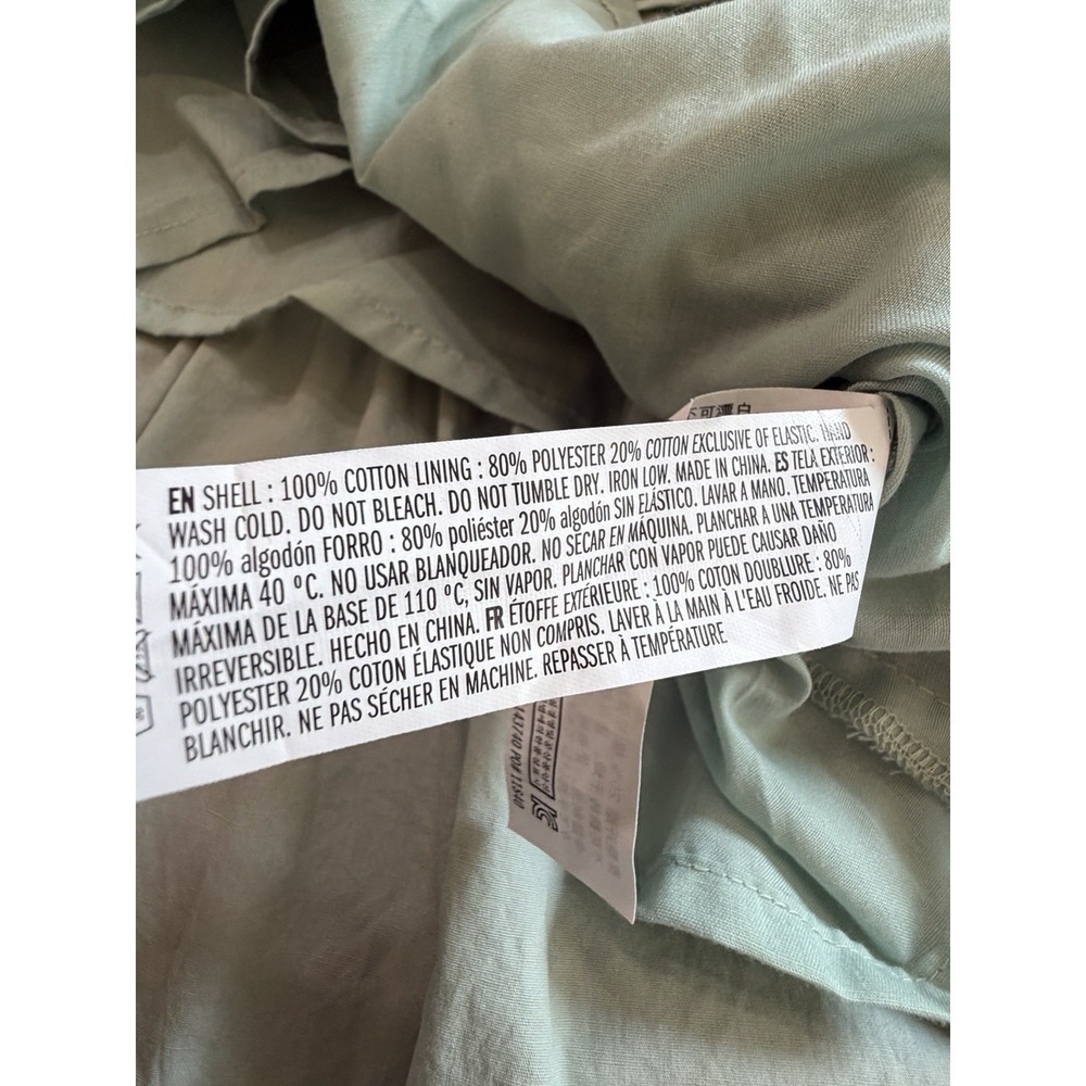 English Factory Backless Cotton Maxi Dress Large Light Sage Green - Picture 11 of 14